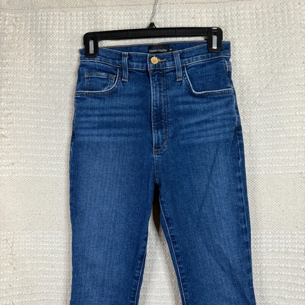 FAVORITE DAUGHTER Dallas wash The Valentina Shortie super high rise jean SIZE 25 - Picture 2 of 11